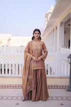 Premium Designer Fendi Crush Sharara Suit Set with Dupatta