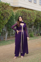 Premium Embroidered Kurti Pant & Dupatta Set