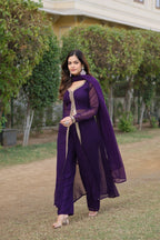 Premium Embroidered Kurti Pant & Dupatta Set