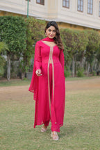 Premium Embroidered Kurti Pant & Dupatta Set