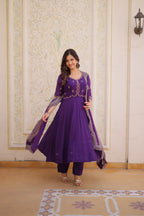 Premium Designer Mul Chanderi Kurti Pant Dupatta Set
