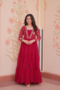 Premium Zari Embroidered Designer Gown - Party Wear Outfit
