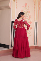 Premium Zari Embroidered Designer Gown - Party Wear Outfit