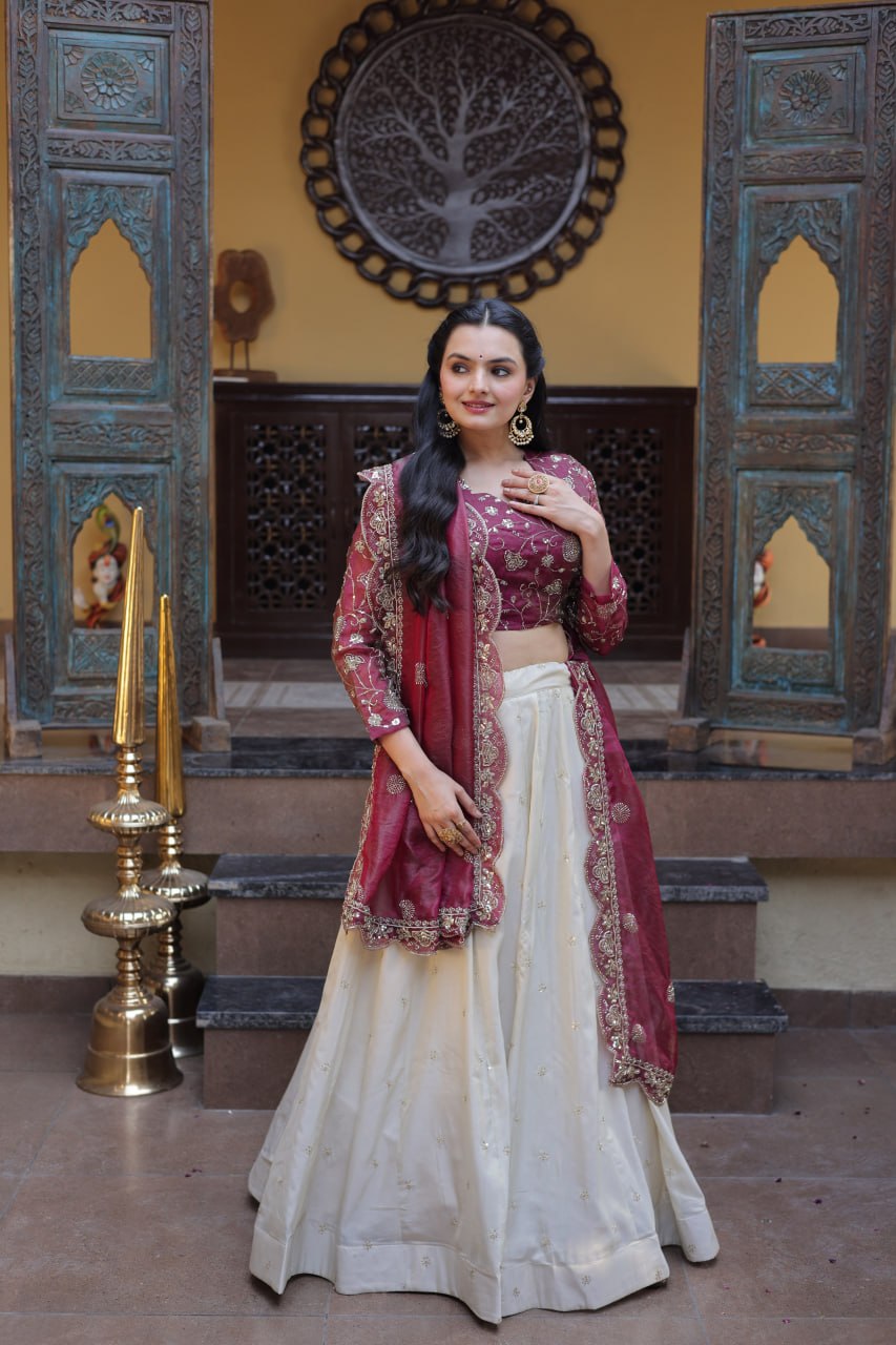 Premium Designer Lehenga Choli with Embroidered Dupatta