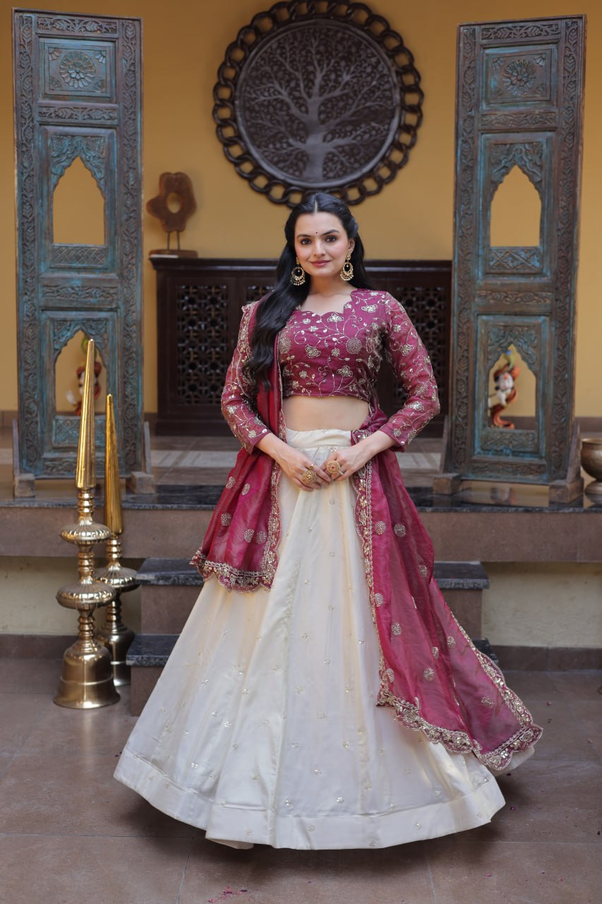 Premium Designer Lehenga Choli with Embroidered Dupatta