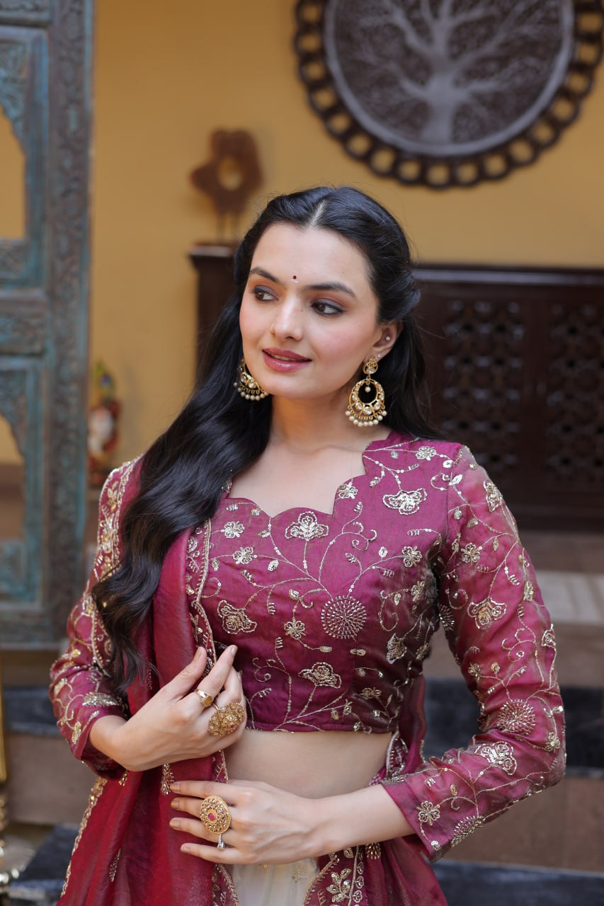 Premium Designer Lehenga Choli with Embroidered Dupatta
