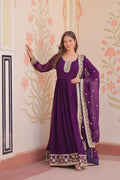 Premium Designer Embroidered Gown with Dupatta Set