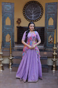 Premium Cosmos Silk Lehenga Choli with Printed Dupatta
