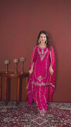 Designer Embroidered Fendy Sharara Suit with Dupatta | Traditional Occasions Outfit