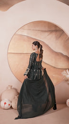 Premium Dark Green Anarkali Suit Set with Dupatta
