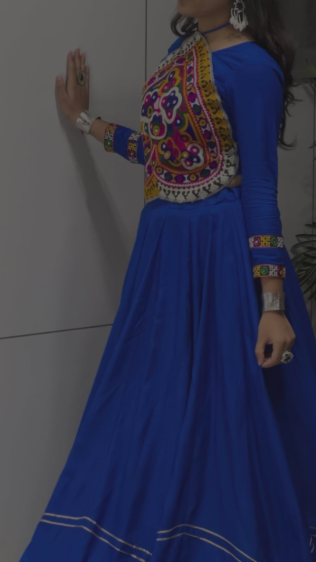 Royal Blue Navratri Lehenga Choli