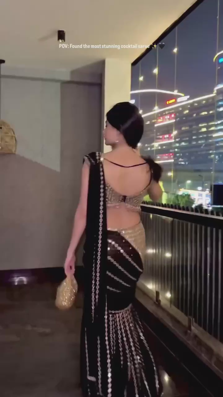 Ready to Wear Real Mirror Work Saree