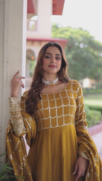 Premium Sequins Embroidered Gown Dupatta Set