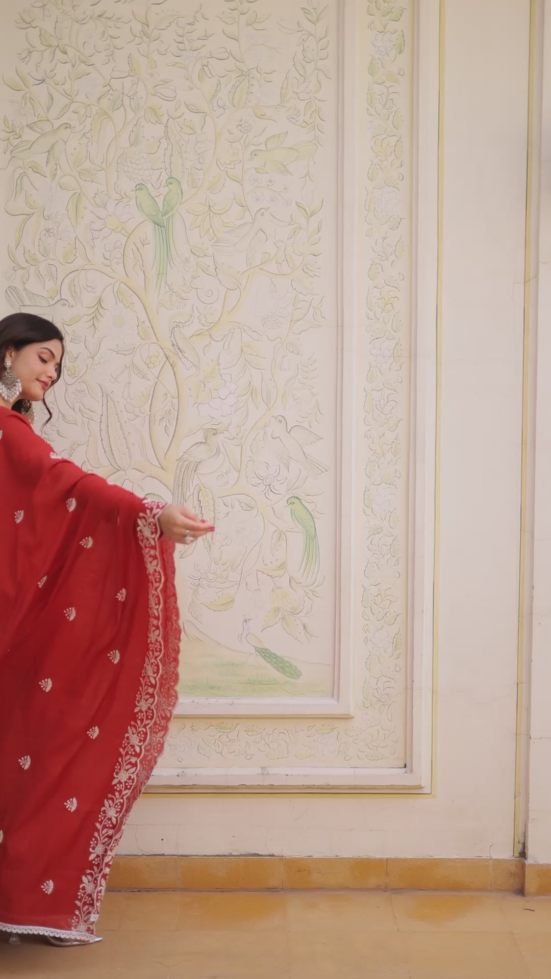 Premium Mal Chanderi Gown with Dupatta for Women – Ethnic Festive Dress
