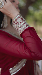 Premium Alia Cut Gown with Embroidered Dupatta Set