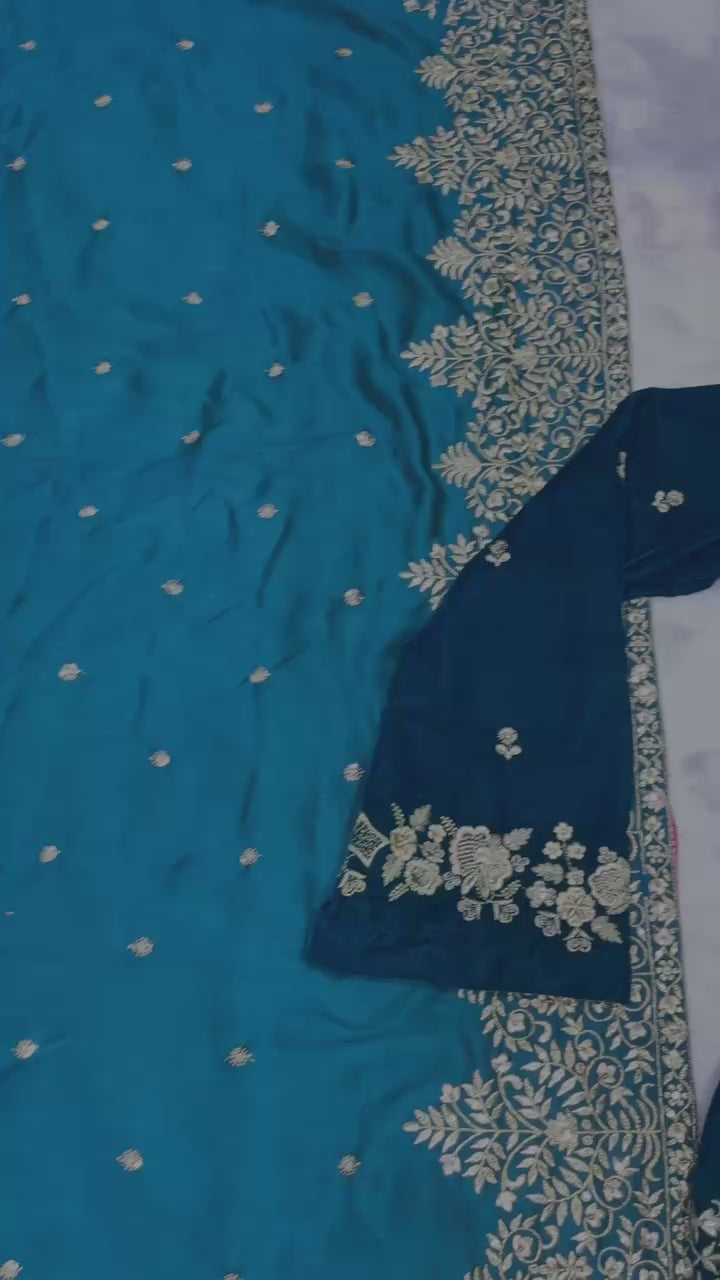 Sonakshi Velvet Embroidered Suit Set with Dupatta