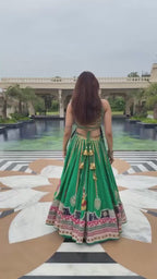 Navratri Special Green Lehenga Choli