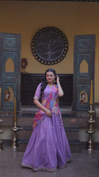 Premium Cosmos Silk Lehenga Choli with Printed Dupatta