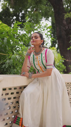 Navratri Gown with Mirror Work