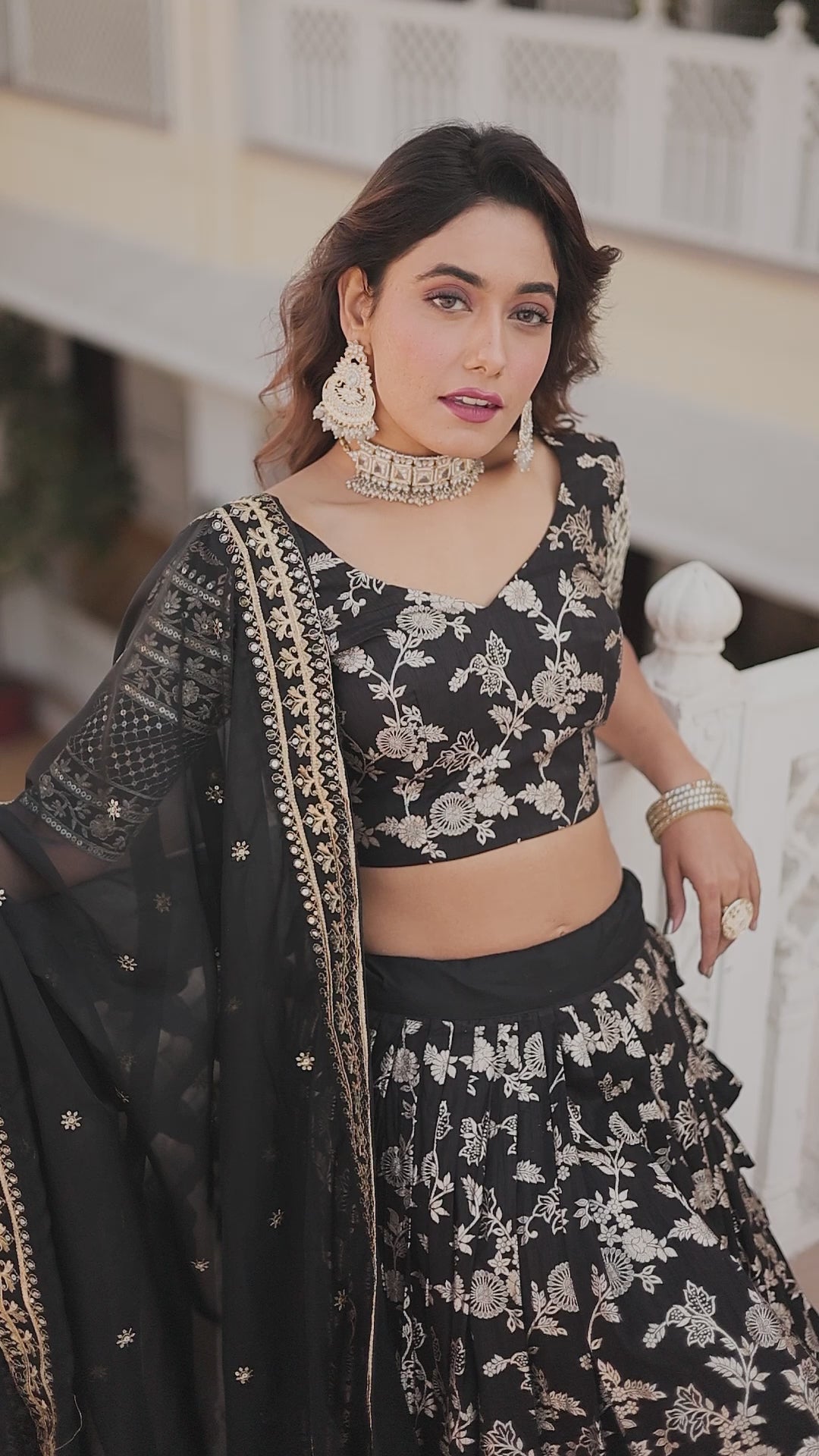 Premium Designer Viscose Jacquard Lehenga Choli with Embroidered Dupatta