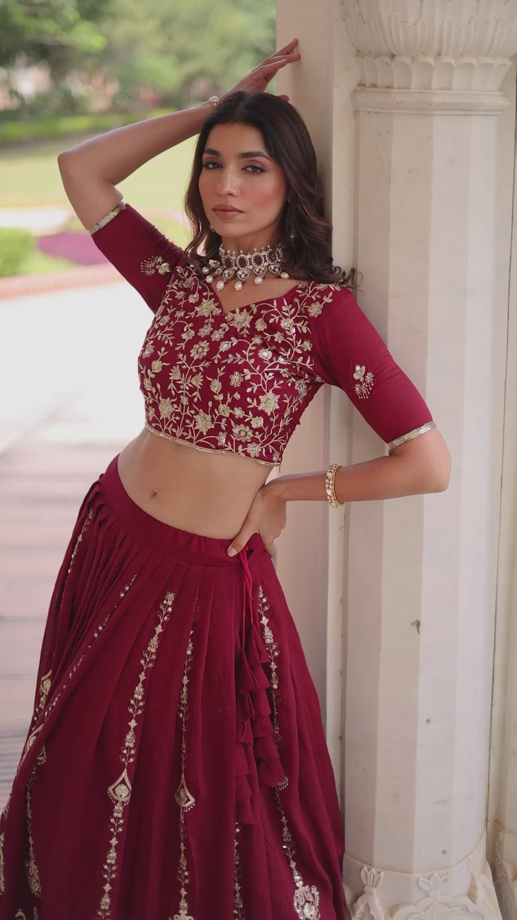 Premium Embroidered Lehenga Choli Set with Dupatta | Bridal Functions Outfit