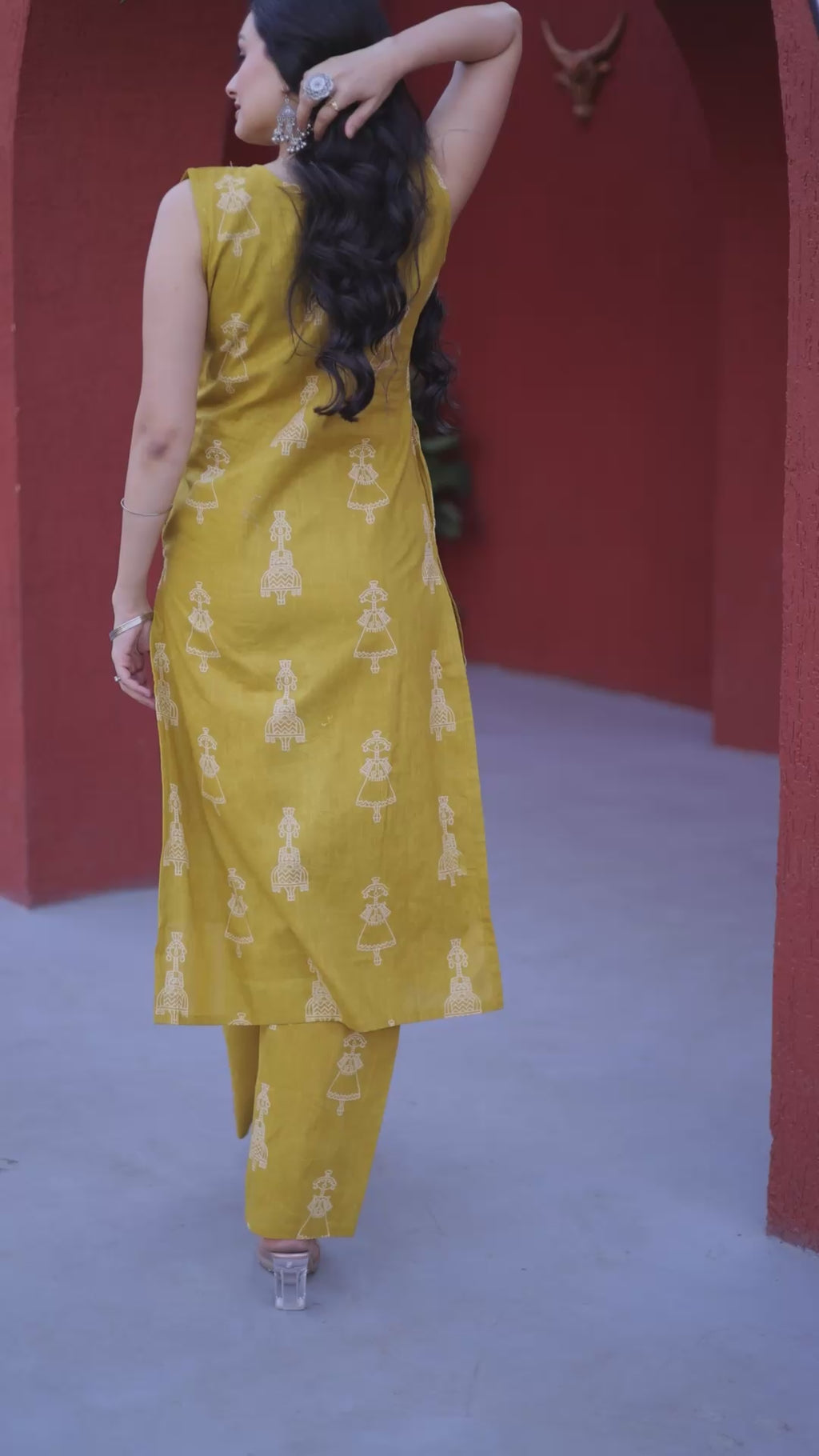 Premium Printed Cotton Kurti With Pant Set