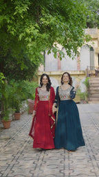 Premium Designer Embroidered Gown with Dupatta