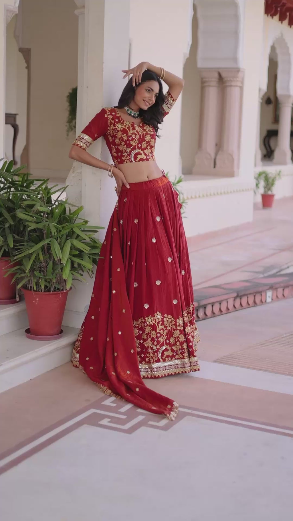 Premium Vichitra Silk Lehenga Choli with Dupatta for Women – Wedding & Festive Wear Set