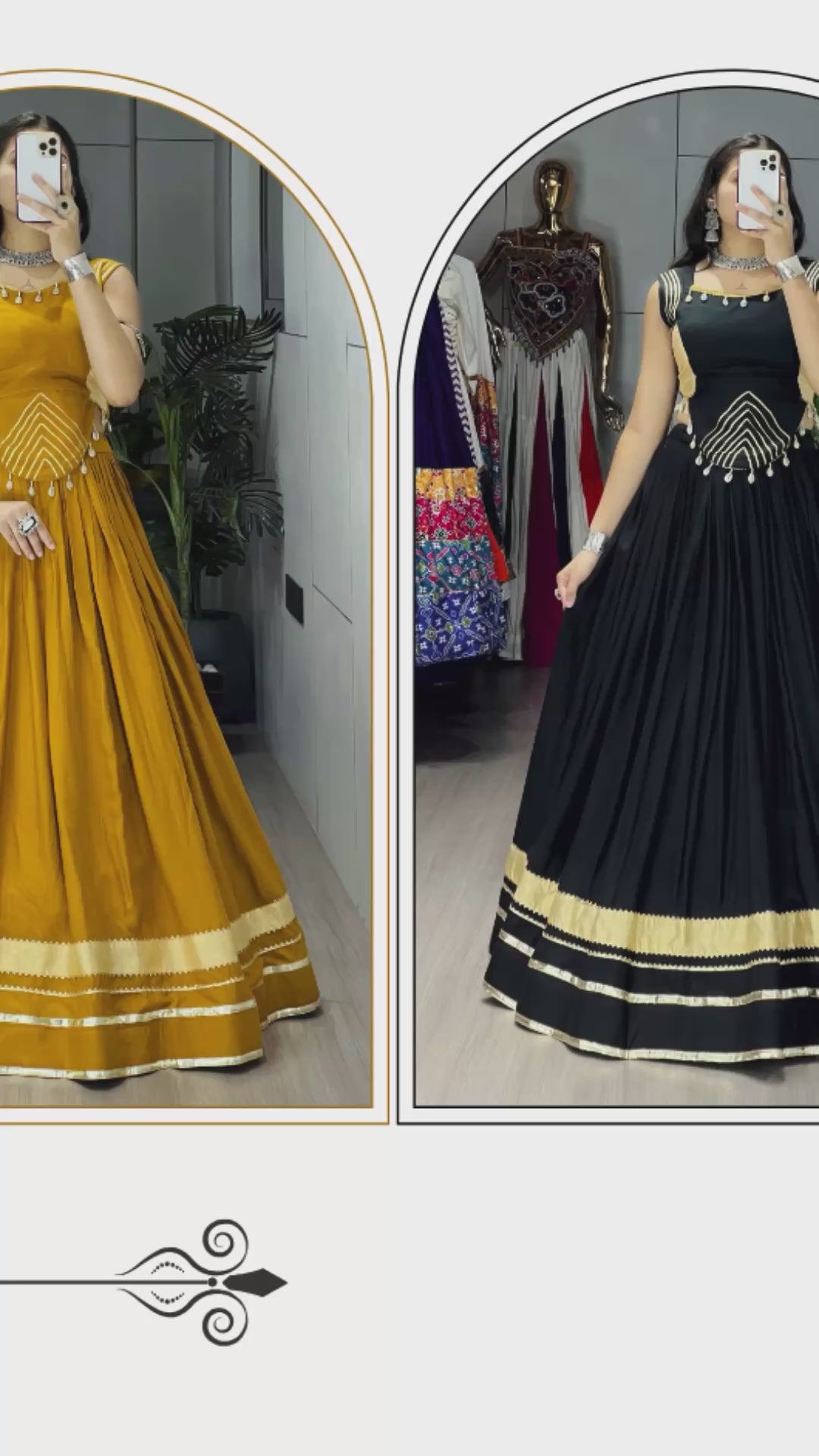 Navratri Lehenga with Fancy Zigzag Patti Top