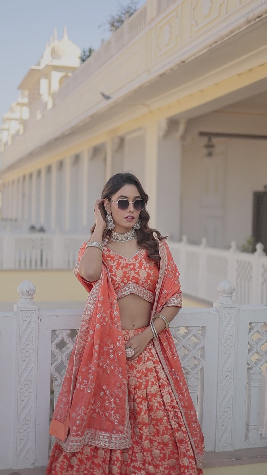 Premium Green Viscose Jacquard Lehenga Choli with Embroidered Dupatta