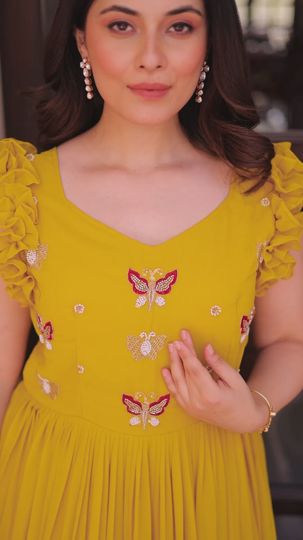 Premium Designer Embroidered Flared Gown