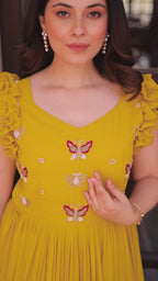 Premium Designer Embroidered Flared Gown
