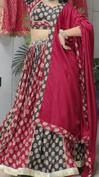 traditional ajrakh lehenga choli