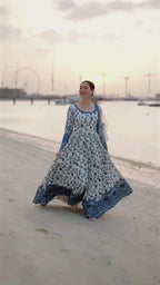 Premium Embroidered Faux Georgette Anarkali Suit Set with Dupatta